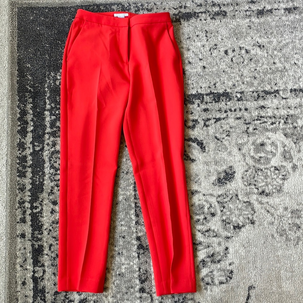 Orange red dress pants
